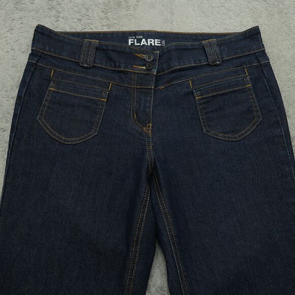 New York & Company Jeans Women's Size 8 Blue Low-Rise Flare Denim 31.5" Inseam - Picture 11 of 15